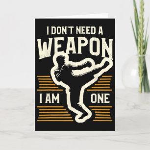 Cartão Eu Não Preciso De Uma Arma Eu Sou Um Kickboxing Ki