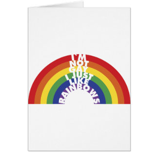 Cartão Eu não sou alegre, mim apenas gosto de arcos-íris