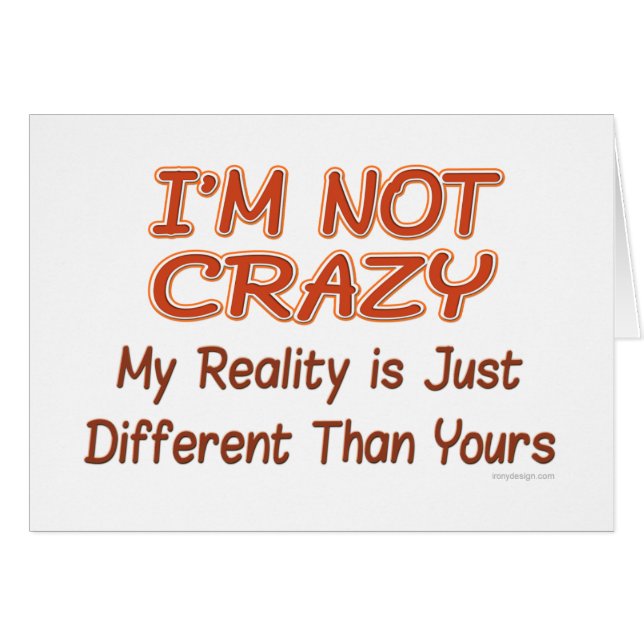 Cartão Eu não sou louco (Frente Horizontal)