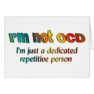 Cartão Eu não sou OCD…
