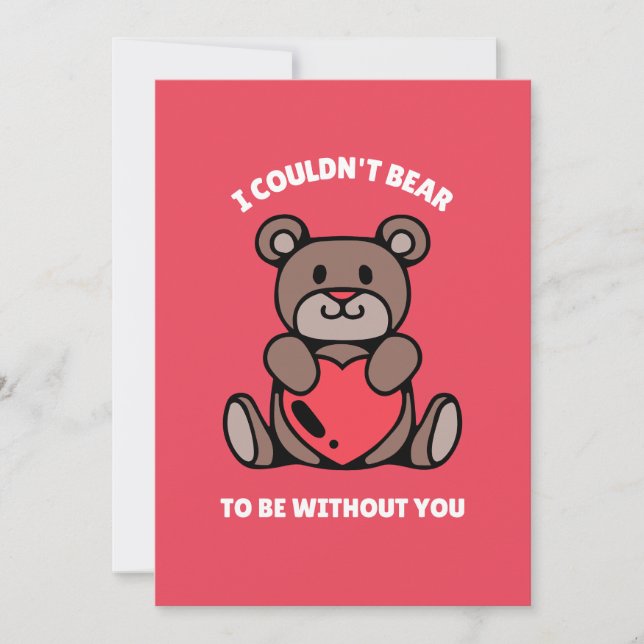 Cartão Eu Não Suportaria Ficar Sem Você (Frente)