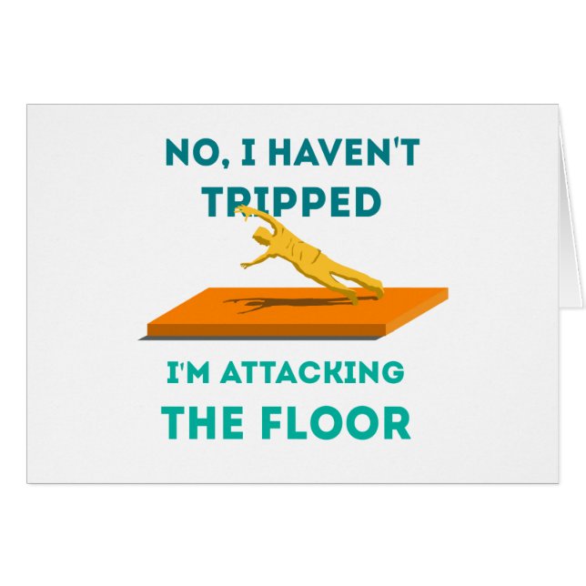 Cartão Eu não tropecei (Frente Horizontal)