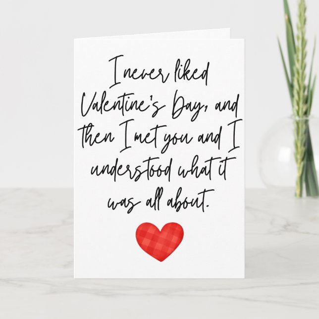 Cartão Eu Nunca Gostei do Dia dos Namorados Dobrado (Frente)