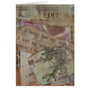 Cartão Eu nunca perco minha colagem dos meios mistos da