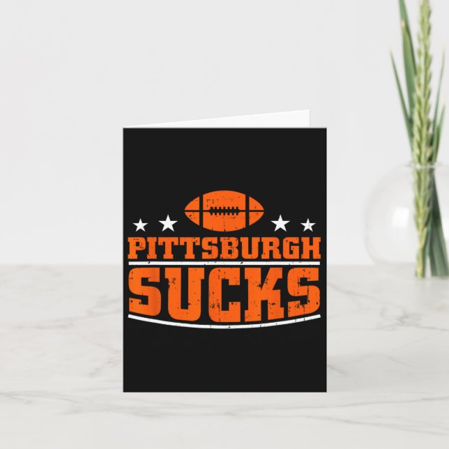 Cartão Eu Odeio Pittsburgh Design Men Mulheres Engraçadas (Frente)