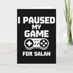 Cartão Eu Pausar Meu Jogo Para Salah Gamer Muçulmano Rama