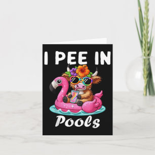 Cartão Eu Peito Nas Terras Altas Da Piscina Vaca Piadas E