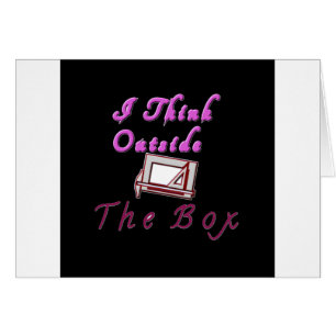 Cartão Eu penso fora da caixa: Design criativo