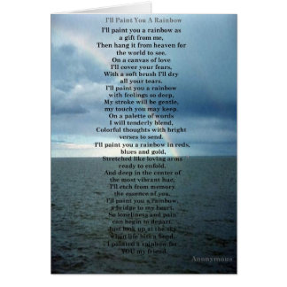 Cartão Eu pintá-lo-ei um arco-íris