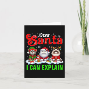 Cartão Eu Posso Explicar O Xmas Três Papais noeis, Gatos 