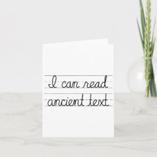 Cartão Eu Posso Ler Texto Antigamente Tee Oferece Engraça