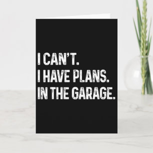 Cartão Eu posso ter planos na garagem mecânico de automóv