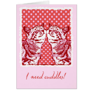 Cartão eu preciso afagos