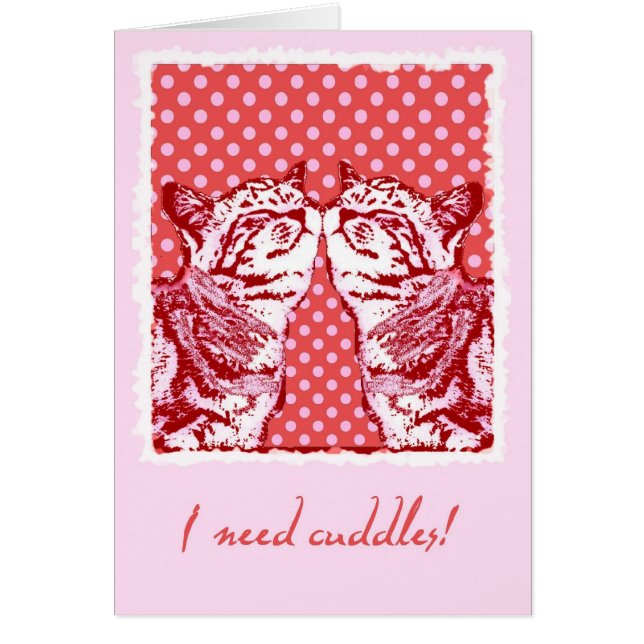 Cartão eu preciso afagos (Frente)