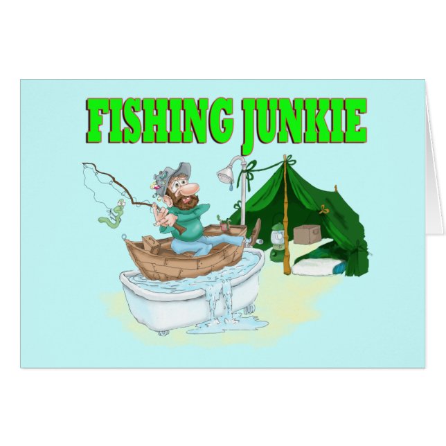 Cartão Eu preferencialmente a pescar! (Frente Horizontal)