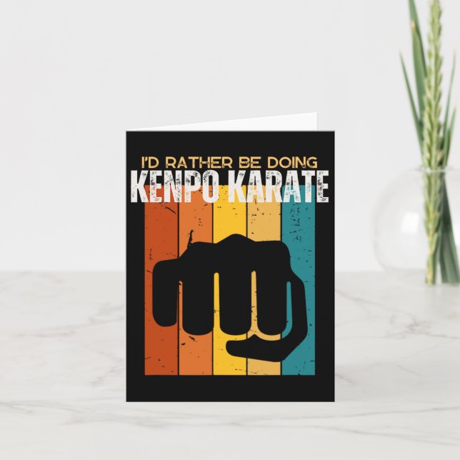 Cartão Eu Preferencialmente Fazendo Kenpo Karate Engraçad (Frente)