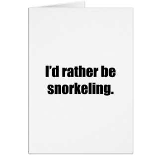 Cartão Eu preferencialmente Snorkeling