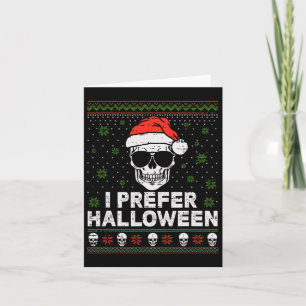 Cartão Eu Prefiro o Natal das Bruxas Doce Engraçado Xm Fe