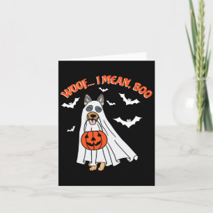 Cartão Eu Quero Dizer Boo Engraçado Cachorro Fantasma