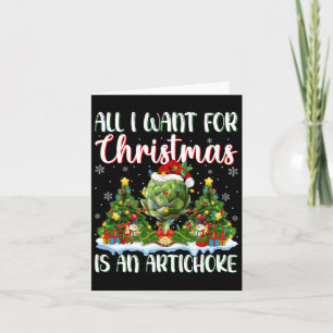 Cartão Eu Quero O Natal É Um Artichoke Xmas Tree Ligh
