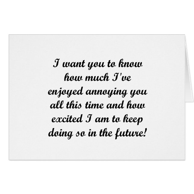 Cartão Eu quero-o saber (Frente Horizontal)