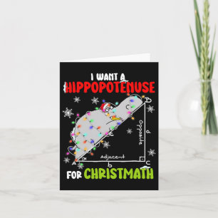 Cartão Eu Quero Um Hippopotamus Para O Natal Xmas Hippo M