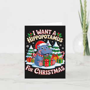 Cartão Eu Quero Um Hiptamus Para O Natal Xmas Hip Para Cr