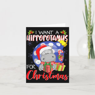 Cartão Eu Quero Um Hiptamus Para O Natal Xmas Hip Para Cr