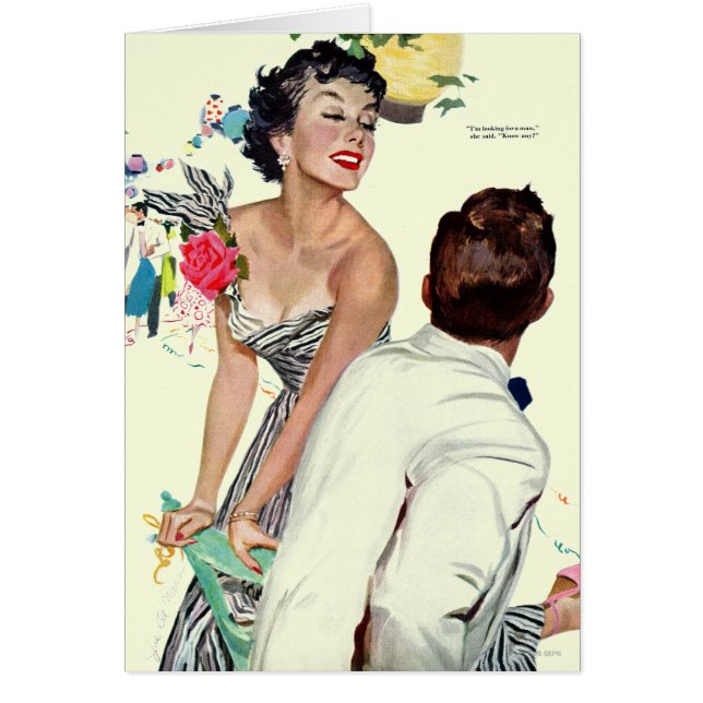 Cartão Eu quero um homem (Frente)