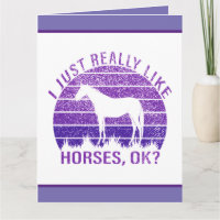 Eu Realmente Gosto de Cavalos em Roxo