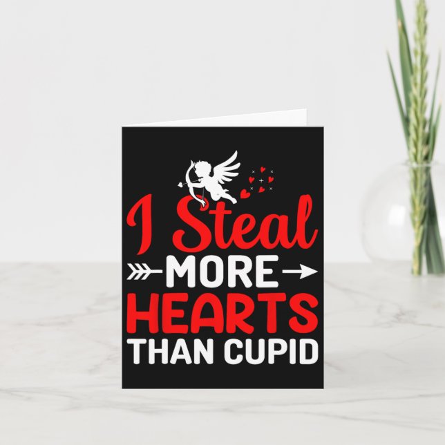 Cartão Eu Roubo Mais Corações Que Cupido  (Frente)