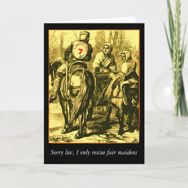 Cartão Eu salvo somente donzelas justas (Frente)