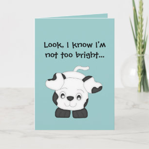 Cartão Eu sei que não sou muito brilhante!