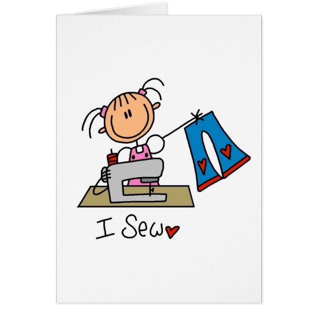 Cartão Eu Sew (Frente)