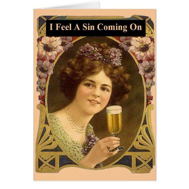 Cartão Eu Sinto Um Pecado Chegando (Frente)