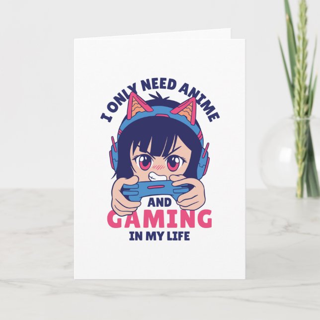 CARTÃO EU SÓ PRECISO DE ANIME E JOGOS (Frente)