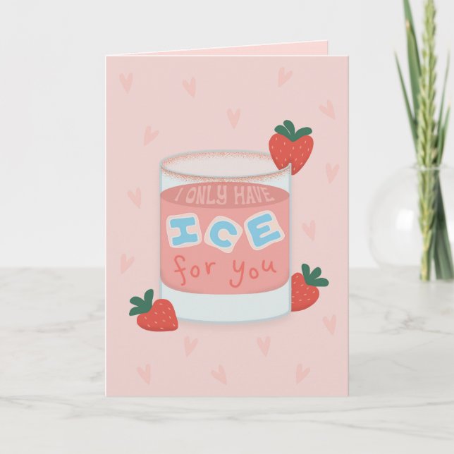 Cartão Eu Só Tenho Gelo Para Você (Frente)