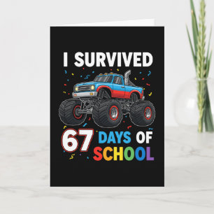 Cartão Eu Sobrevivi 67 Dias De Escola Seis Sete Meme Para