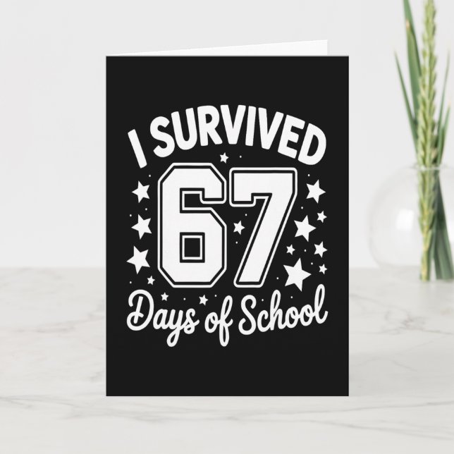Cartão Eu Sobrevivi 67 Dias De Professores Alunos 1  (Frente)