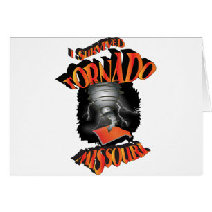 Cartão Eu Sobrevivi a Tornado Missouri