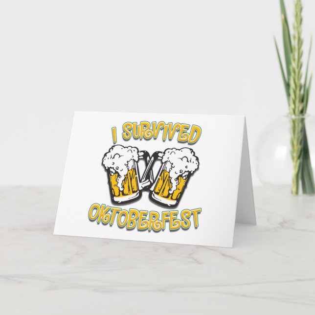 Cartão Eu Sobrevivi ao Oktoberfest (Frente)