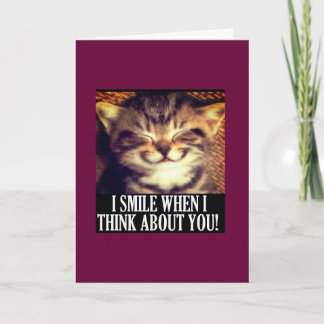 Cartão Eu sorrio quando penso em você