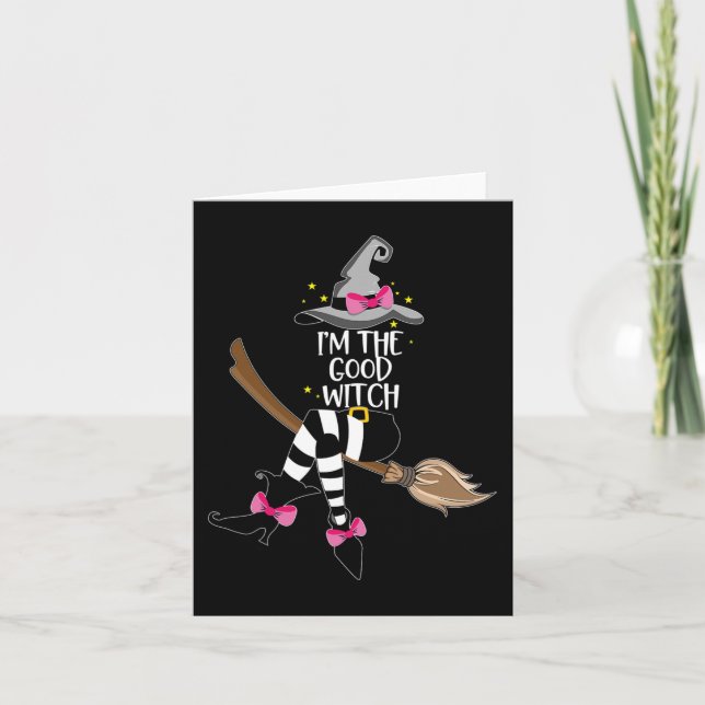 Cartão Eu sou a boa bruxa do Halloween Matching Group Cos (Frente)