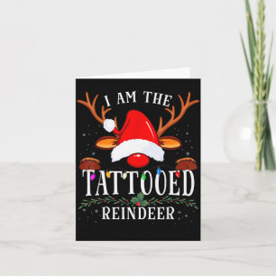 Cartão Eu Sou a Família de Natal do Renas Tatuado