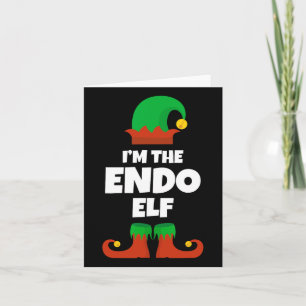Cartão Eu sou a família Endo Elf Pajama Festa Engraçada d
