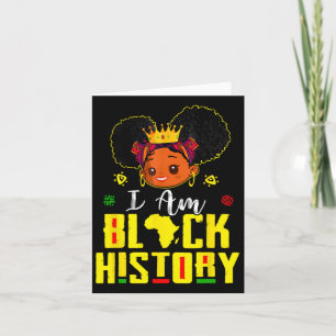 Cartão Eu sou a História Negra Mês adolescentes crianças 