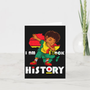 Cartão Eu sou a História Negra Mês Crianças Meninos Afro-