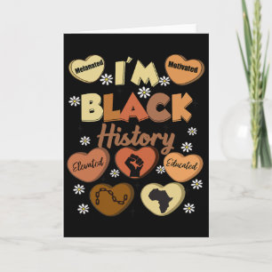Cartão Eu sou a História Negra Mês da História Afro-Ameri