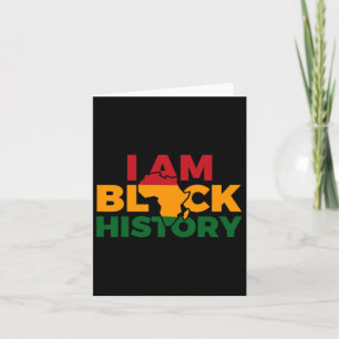 Cartão Eu Sou a História Negra Mês do Orgulho Africano-Am