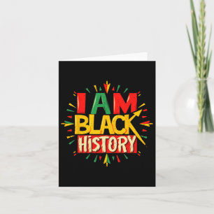 Cartão Eu sou a História Negra Mês Meninos Americanos Afr